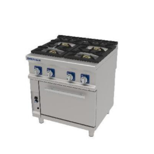Cocina a gas profesional REPAGAS CG-741 Pro Line con 4 fuegos y horno
