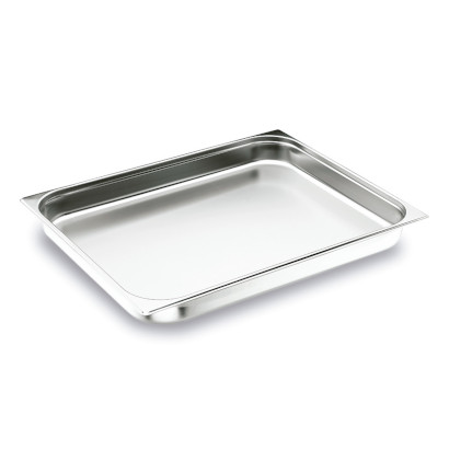 Cubeta perforada 2/1 de acero inoxidable para hostelería, medidas 530 x 650 mm, ideal para escurrir y lavar alimentos