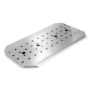 Doble fondo perforado de acero inoxidable para cubetas Gastronorm 2/1, 1/1 y 1/2, ideal para escurrir alimentos