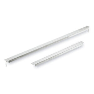 Guía divisoria de acero inoxidable para cubetas Gastronorm, disponible en largos de 53,00 cm y 32,5 cm