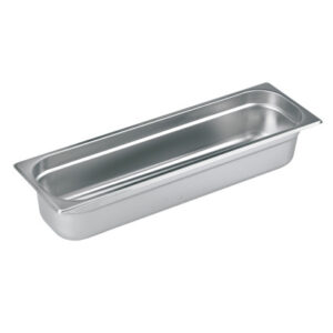 Cubeta 2/4 de acero inoxidable 18/10 para hostelería, medidas 530 x 165 mm, ideal para buffets y barras