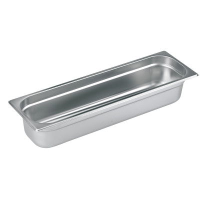 Cubeta 2/4 de acero inoxidable 18/10 para hostelería, medidas 530 x 165 mm, ideal para buffets y barras